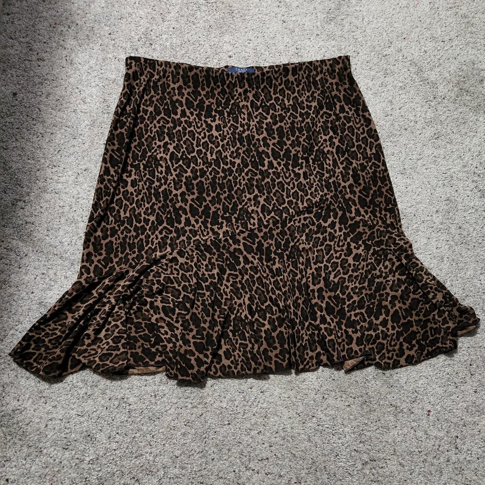 Leopard printed skirt